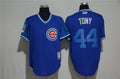 Custom Fan-Made Anthony Rizzo Chicago Cubs #44 Blue Baseball Jersey