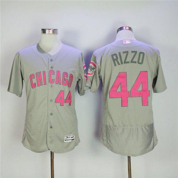 Custom Fan-Made Anthony Rizzo Gray Chicago Cubs #44 Grey Baseball Jersey