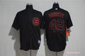 Custom Fan-Made Jake Arrieta Ice Chicago Cubs #49 Black Baseball Jersey