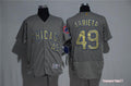 Custom Fan-Made Jake Arrieta Chicago Cubs #49 Grey Baseball Jersey