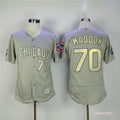 Custom Fan-Made Joe Maddon Pinstripe Chicago Cubs #70 Grey Baseball Jersey