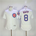 Custom Fan-Made Ian Happ Chicago Cubs #8 White Baseball Jersey