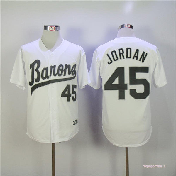 Custom Fan-Made Michael Jordan Movie Chicago White Sox #45 White Baseball Jersey