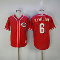 Custom Fan-Made Billy Hamilton Cincinnati Reds #6 Red Baseball Jersey