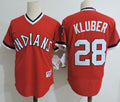 Custom Fan-Made Corey Kluber Navy Cleveland Guardians #28 Red Baseball Jersey