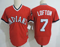 Custom Fan-Made Kenny Lofton Red Cleveland Guardians #7 Red Baseball Jersey