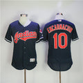 Custom Fan-Made Yan Gomes Cleveland Guardians #10 Blue Baseball Jersey