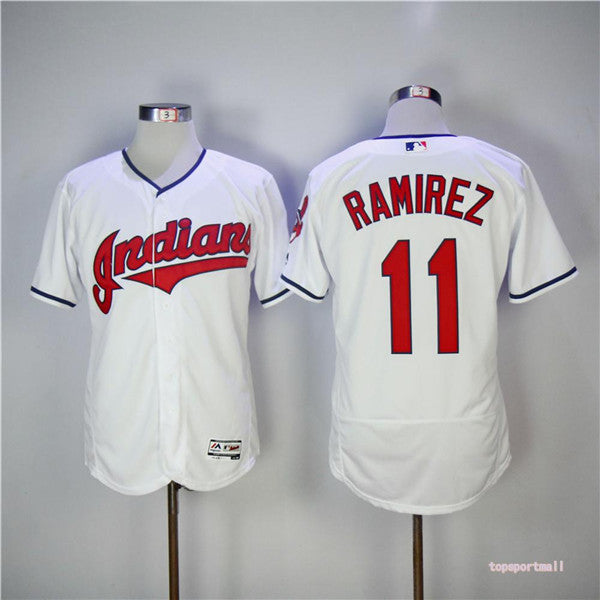 Custom Fan-Made Jose Ramirez Cleveland Guardians #11 White Baseball Jersey