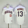 Custom Fan-Made Omar Vizquel Cleveland Guardians #13 White Baseball Jersey