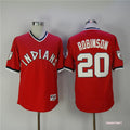 Custom Fan-Made Frank Robinson Cleveland Guardians #20 Red Throwback Baseball Jersey