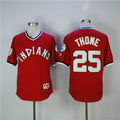 Custom Fan-Made Jim Thome Cleveland Guardians #25 Red Baseball Jersey