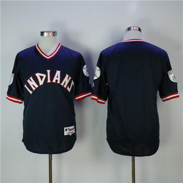 Custom Fan-Made Navy Blue Cleveland Guardians Baseball Jersey Cleveland Guardians Blue Baseball Jersey