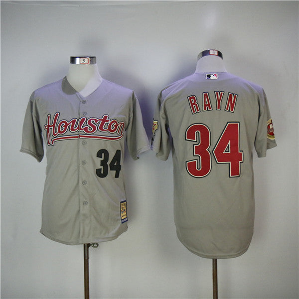 Custom Fan-Made Nolan Ryan Houston Astros #34 Grey 2006 Baseball Jersey