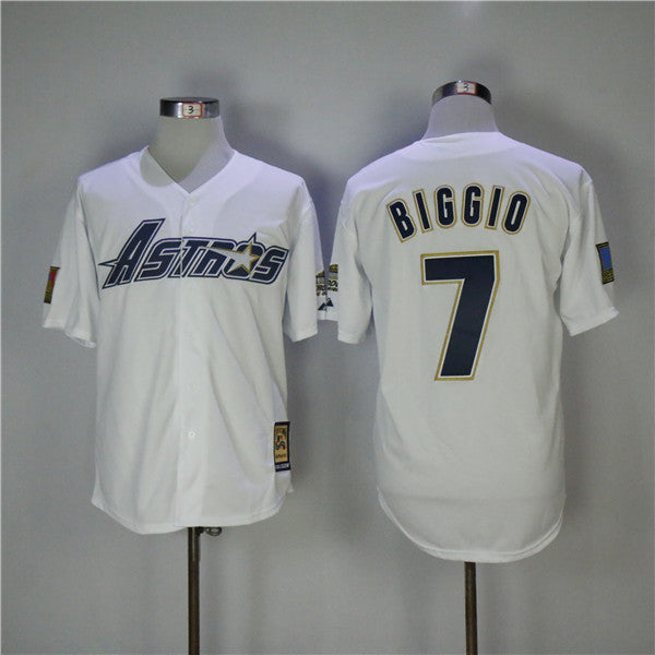 Custom Fan-Made Craig Biggio Houston Astros #7 Orange 1981 Throwback Baseball Jersey