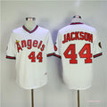 Custom Fan-Made Reggie Jackson Los Angeles Angels #44 Throwback Baseball Jersey