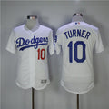 Custom Fan-Made Justin Turner Los Angeles Dodgers #10 White Baseball Jersey
