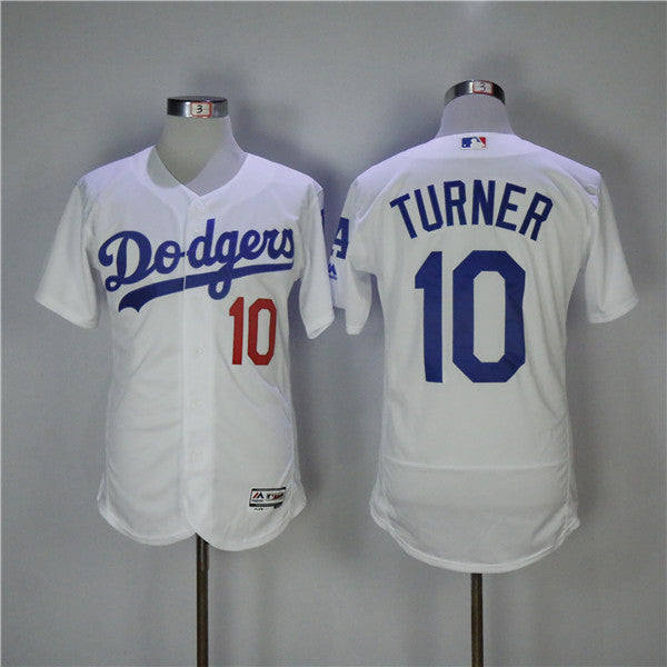 Custom Fan-Made Justin Turner Los Angeles Dodgers #10 White Baseball Jersey