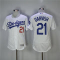 Custom Fan-Made Yu Darvish Los Angeles Dodgers #21 White Baseball Jersey