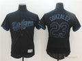 Custom Fan-Made Kirk Gibson Ice Los Angeles Dodgers #23 Black Baseball Jersey