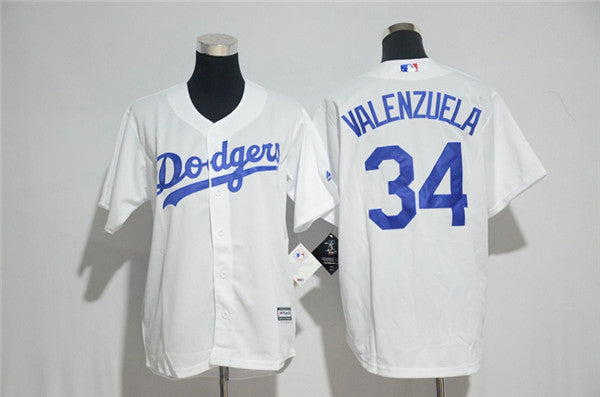 Custom Fan-Made Fernando Valenzuela Los Angeles Dodgers #34 White Baseball Jersey
