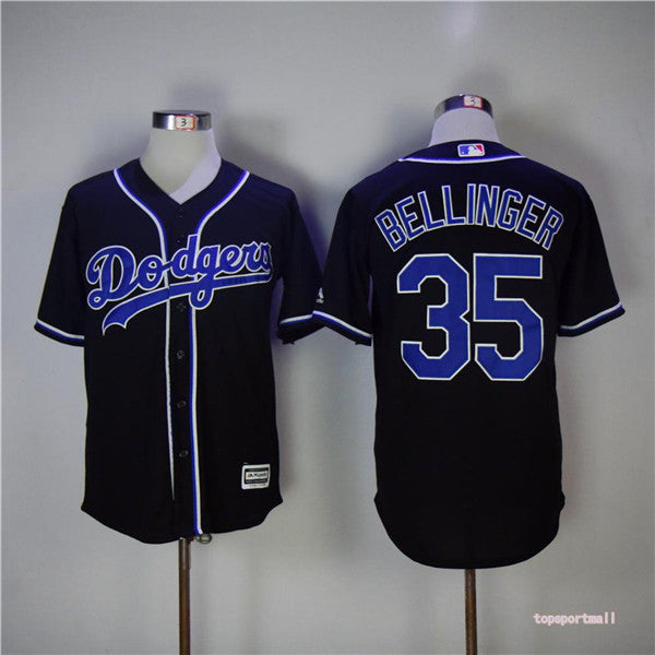 Custom Fan-Made Cody Bellinger Los Angeles Dodgers #35 Black Baseball Jersey