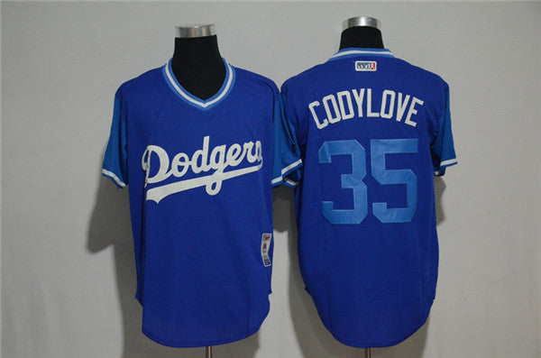 Custom Fan-Made Cody Bellinger Los Angeles Dodgers #35 Blue Baseball Jersey