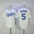 Custom Fan-Made Corey Seager Los Angeles Dodgers #5 White Baseball Jersey