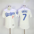 Custom Fan-Made Julio Urias Los Angeles Dodgers #7 White Baseball Jersey