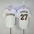 Custom Fan-Made Mike Stanton Miami Marlins #27 White Baseball Jersey