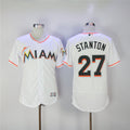 Custom Fan-Made Mike Stanton Miami Marlins #27 White Baseball Jersey