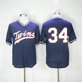 Custom Fan-Made Kirby Puckett Minnesota Twins #34 Blue Throwback Baseball Jersey