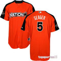 Custom Fan-Made Corey Seager Style #5 Orange 2017 All-Star Edition Baseball Jersey