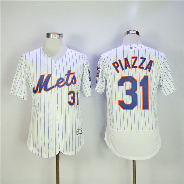 Custom Fan-Made Mike Piazza New York Mets #31 White Baseball Jersey