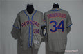 Custom Fan-Made Noah Syndergaard New York Mets #34 Grey Baseball Jersey