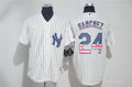 Custom Fan-Made Gary Sanchez USA Flag Pinstripe New York Yankees #24 White Baseball Jersey