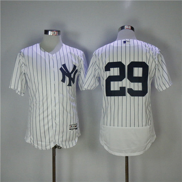 Custom Fan-Made Todd Frazier Pinstripe New York Yankees #29 White Baseball Jersey