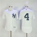 Custom Fan-Made Lou Gehrig Pinstripe New York Yankees #4 White Baseball Jersey