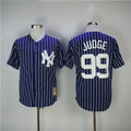 Custom Fan-Made Aaron Judge New York Yankees #99 Blue 1973 Throwback Baseball Jersey