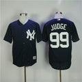 Custom Fan-Made Aaron Judge New York Yankees #99 Blue Baseball Jersey
