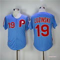 Custom Fan-Made Greg Luzinski Philadelphia Phillies #19 Blue 1983 Throwback Baseball Jersey