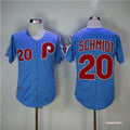Custom Fan-Made Mike Schmidt Philadelphia Phillies #20 Blue 1983 Throwback Baseball Jersey