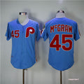 Custom Fan-Made Tug McGraw Philadelphia Phillies #45 Blue 1983 Throwback Baseball Jersey