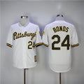 Custom Fan-Made Barry Bonds Pittsburgh Pirates #24 White 1990 Throwback Baseball Jersey