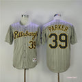 Custom Fan-Made Dave Parker Pinstripe Pittsburgh Pirates #39 Grey Baseball Jersey