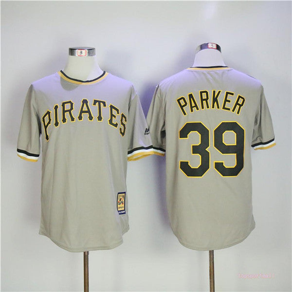 Custom Fan-Made Dave Parker Pittsburgh Pirates #39 Grey Throwback Baseball Jersey