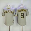 Custom Fan-Made Bill Mazeroski Pittsburgh Pirates #9 Grey Throwback Baseball Jersey