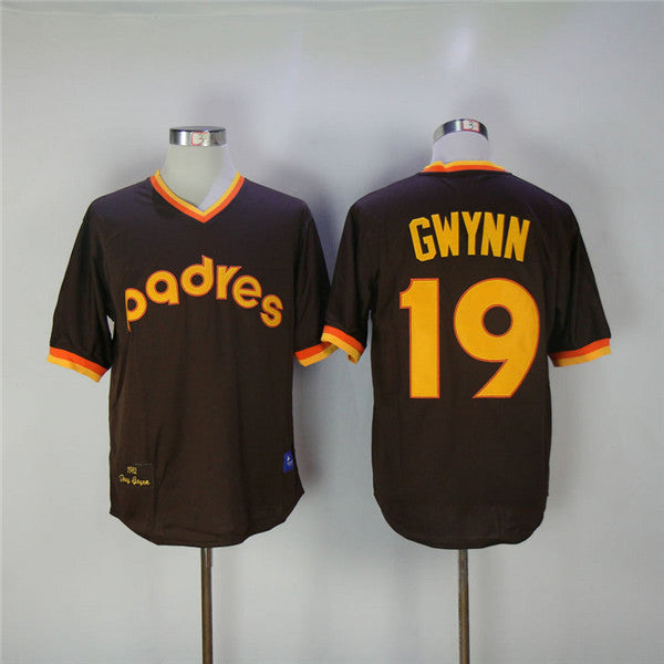 Custom Fan-Made Tony Gwynn San Diego Padres #19 1982 Throwback Baseball Jersey