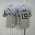 Custom Fan-Made Tony Gwynn San Diego Padres #19 Grey Baseball Jersey