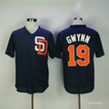 Custom Fan-Made Tony Gwynn BP San Diego Padres #19 Blue Baseball Jersey