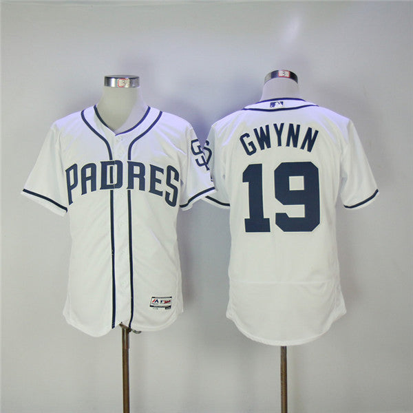 Custom Fan-Made Tony Gwynn San Diego Padres #19 White Baseball Jersey